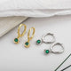 Shimmering Green Zircon Earrings