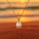 Ria Pearl Necklace With Thin Chain