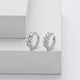 Silver Leaf-Shaped Earrings