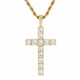 Gold Cross Crystals Necklace