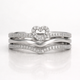 Shining Love Wish Bone Stacking Rings