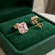 Pink Sapphire Pave Studs