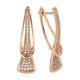 Radiant Layered Crystal Earrings | Gold