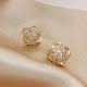 Zircon Knot Stud Earrings