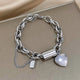 Heartened White Gold Vintage Bracelet