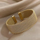 Vintage Braided Mesh Open Classic Bracelet