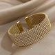 Vintage Braided Mesh Open Classic Bracelet