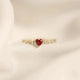 Heartstone Marquise Accent Band Ring