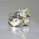 Vintage Zirconia Golden & Silver Ring