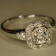 Vintage Crystalline Silver Ring