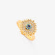 Sapphire Sunburst Gold Ring