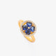 Sapphire Hearts Spinning Gold Ring