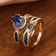Victoria Gilded Sapphire Ring Set