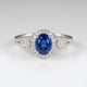 Sapphire Halo Vintage Ring
