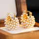 Chunky Pearl Hoop Earrings