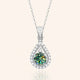 Radiant Emerald Teardrop Necklace