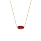 Classic Oval Ruby Gold Necklace