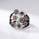 Colorful Enamel Flower Garden Ring