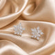 White Gold Snowflake Earrings