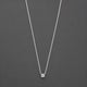 Cléa Moissanite White Gold Stone Necklace