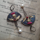Pearl Red Crystal Earrings