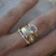 Vintage Gold Zirconia Ring Set