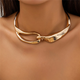 Gold Necklace with Bold Texture