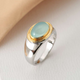 Vintage Green Moonstone Statement Ring