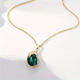 Green Crystal Wave Necklace