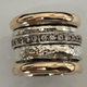 Thick Vintage Ring in Gold and Silver