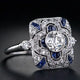 Sapphire Zirconia Silver Ring