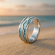 Turquoise Seasilver Ripple Ring