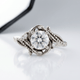 Silver Zirconia Ornate Vintage Ring