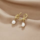 Gold Freshwater Pearl Earrings