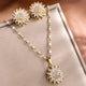 Sunflower Zircon Necklace and Earrings Set