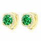 Nadine Minimal Emerald Earrings