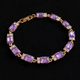 Valleria Amethyst Charm Gold Bracelet