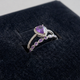 Teardrop Amethyst White Gold Set