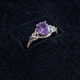Amethyst White Gold Knot Ring