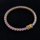 Amethyst Tennis Gold Bracelet