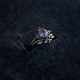 Amethyst Layers White Gold Ring
