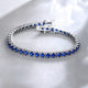 Sapphire Tennis White Gold Bracelet