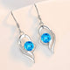 Eclipse Heart White Gold Earrings