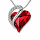 Infinity Heart Ruby White Gold Necklace
