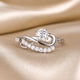 White Gold Infinity Moissanite Ring